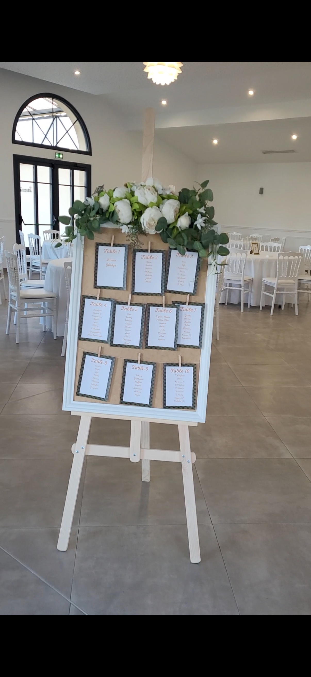 Panneau plan de table