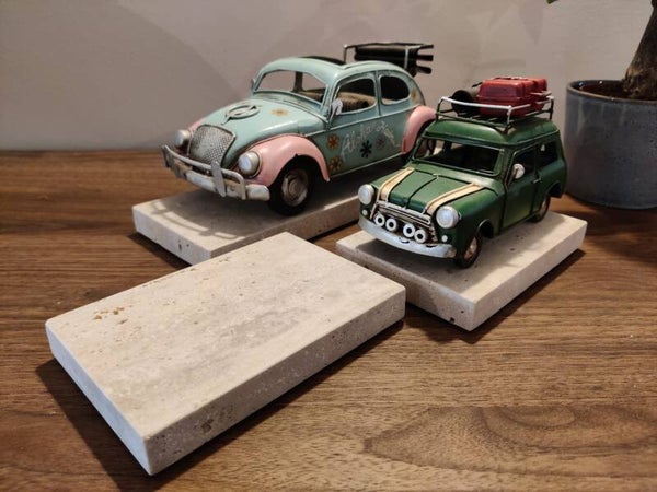 Travertin onderzetter 15x10 cm – natuurlijke steen