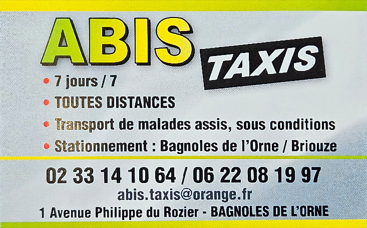 Carte société ABIS TAXIS 0622081997