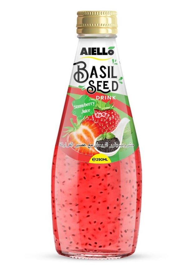 AIELLO Basil Seed Strawberry 290ML