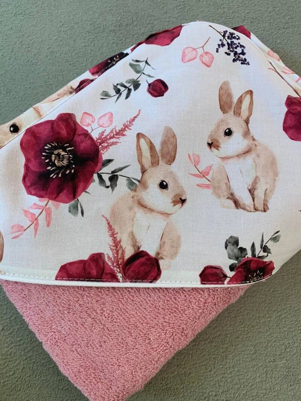 Cape de bain duo lapin