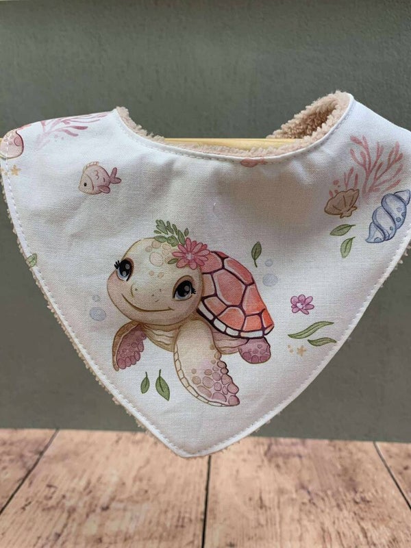 Bavoir bandana tortue