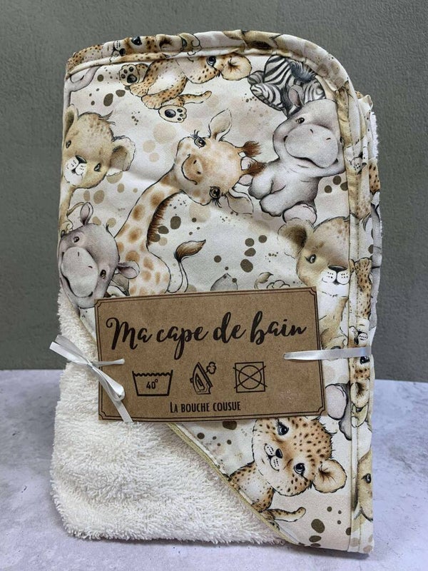 Cape de bain savane écru 🦁