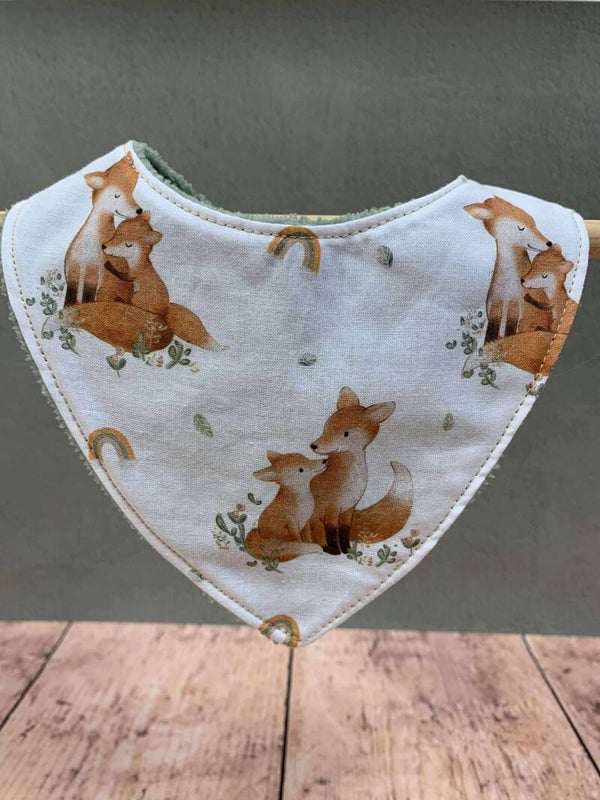Bavoir bandana duo de renard 🦊🧡