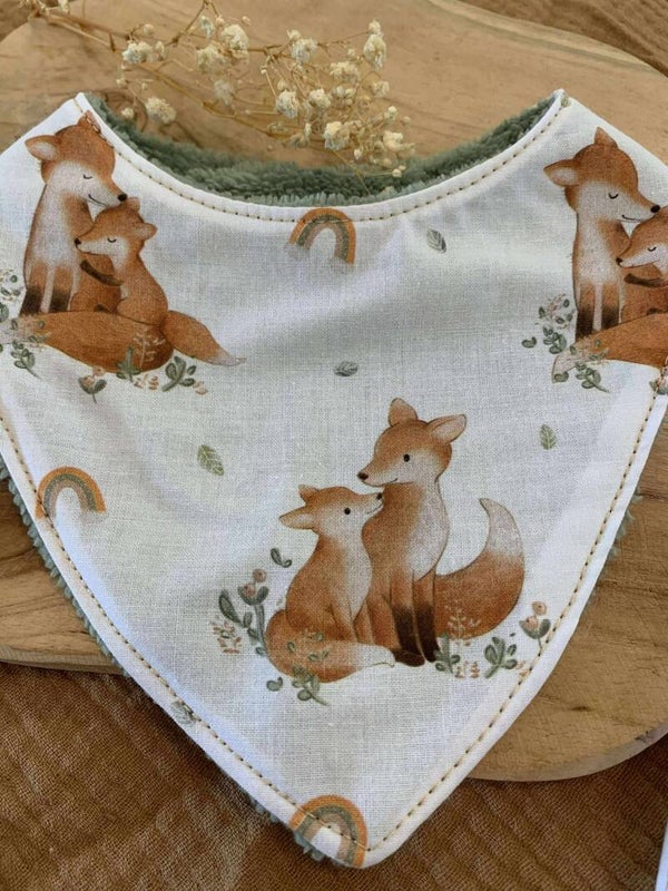 Bavoir bandana duo de renard 🦊🧡