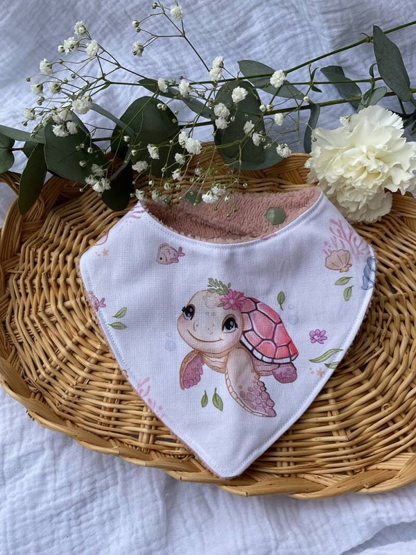 Bavoir bandana tortue