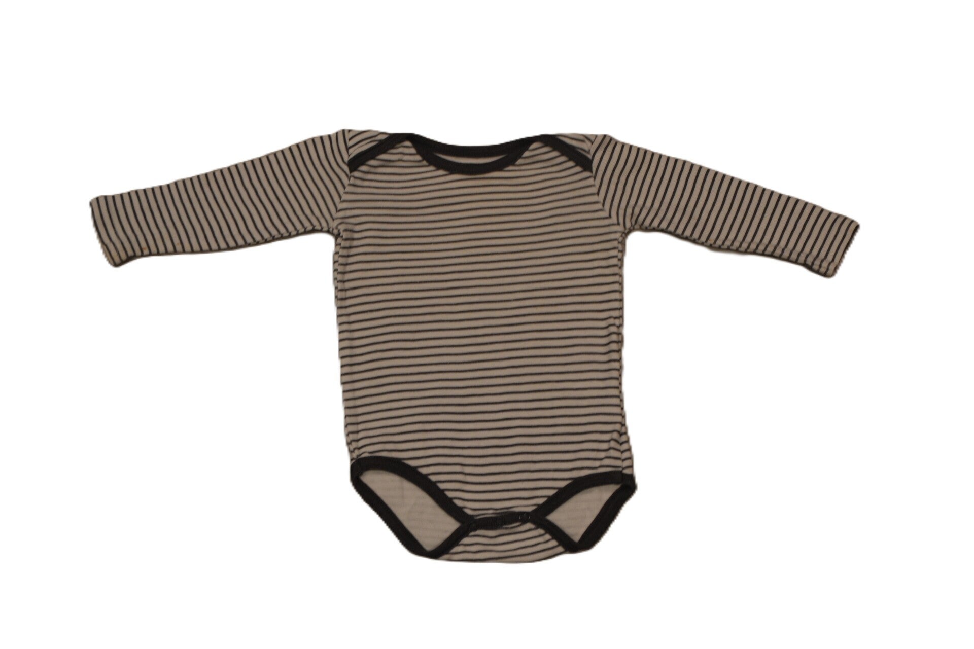 Zeeman Witte romper met donkergrijze strepen