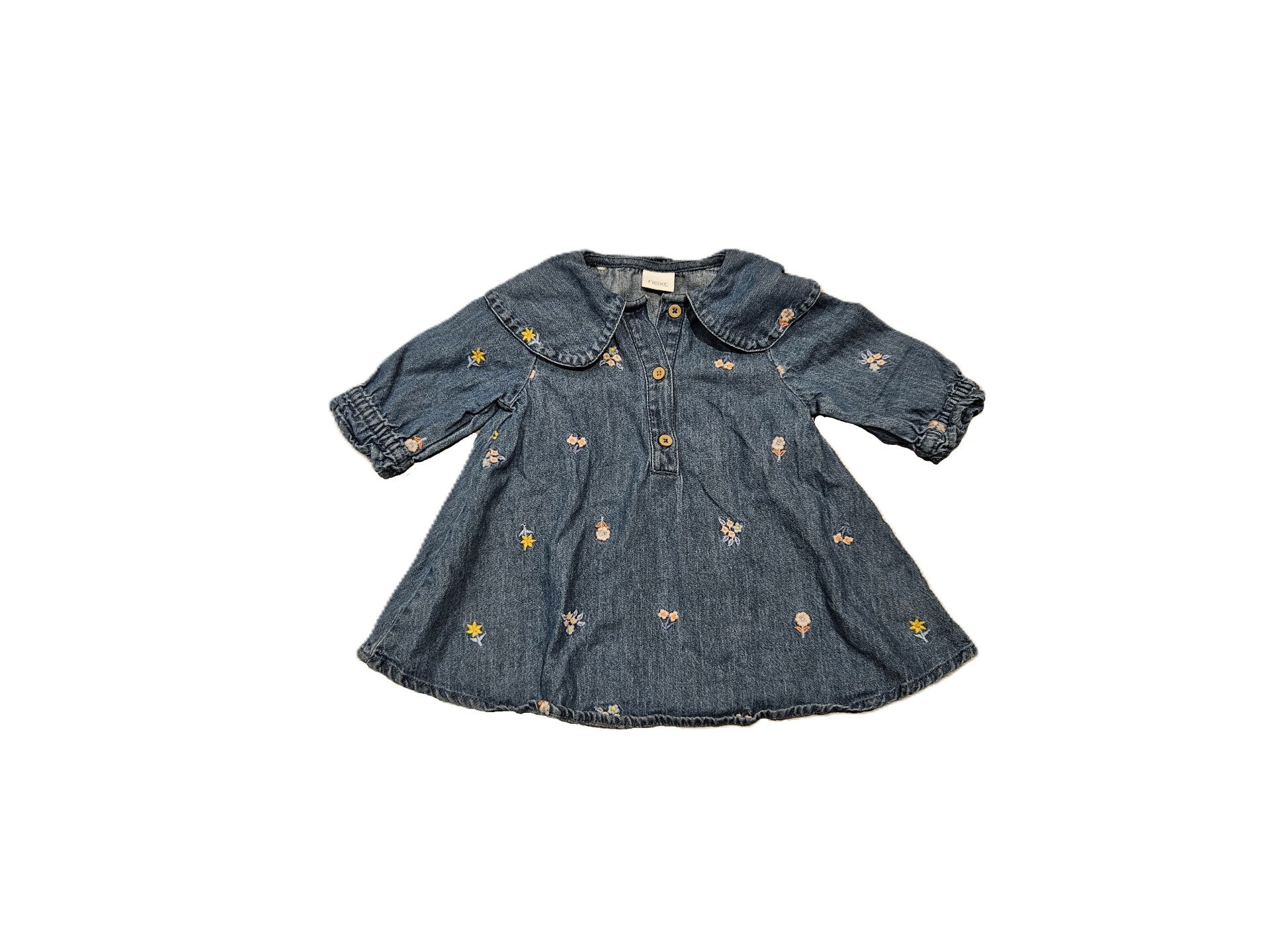 Next Spijkerjurkje met bloemetjes