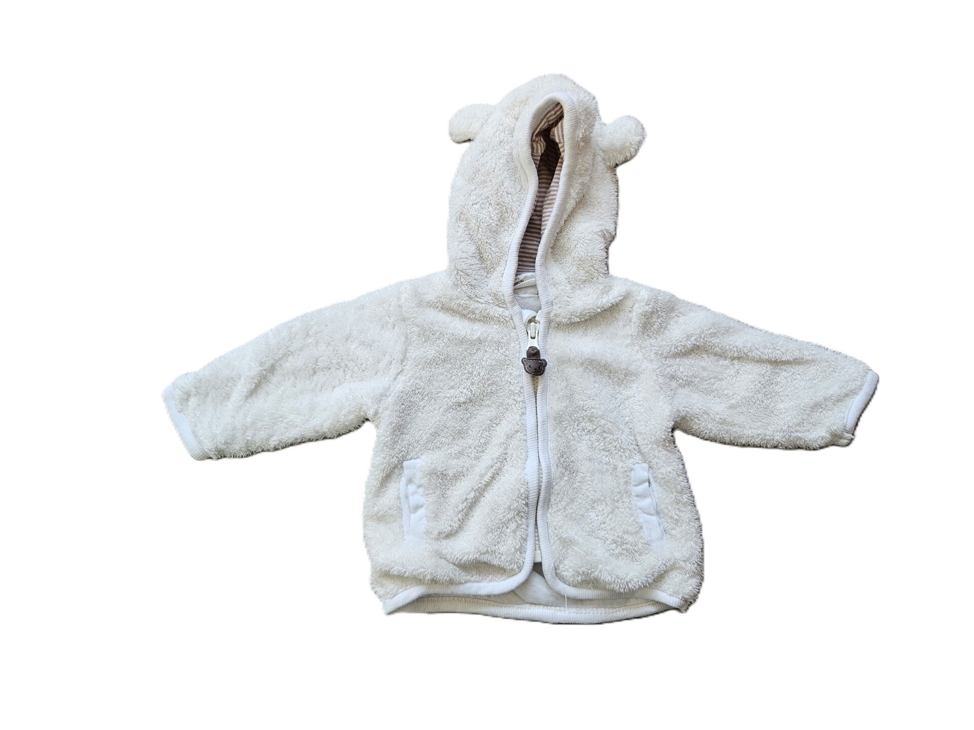 H&M Wit vest met berenoortjes