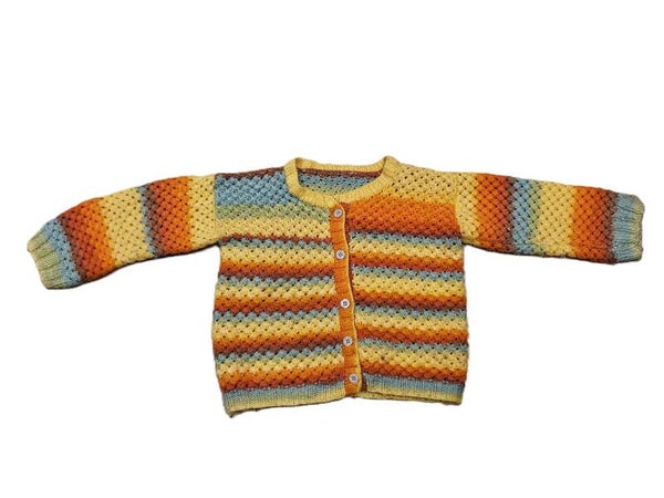 Gebreid vest regenboog