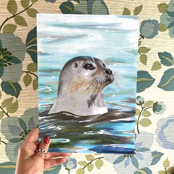Print zeehond A4