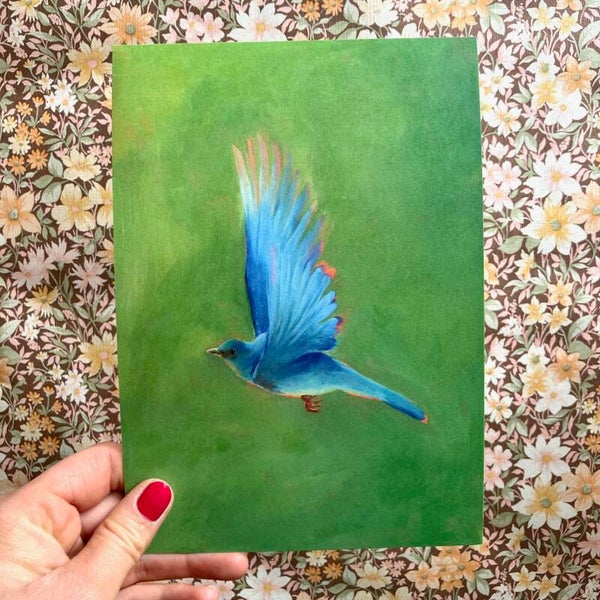 Print bluebird fluor A5