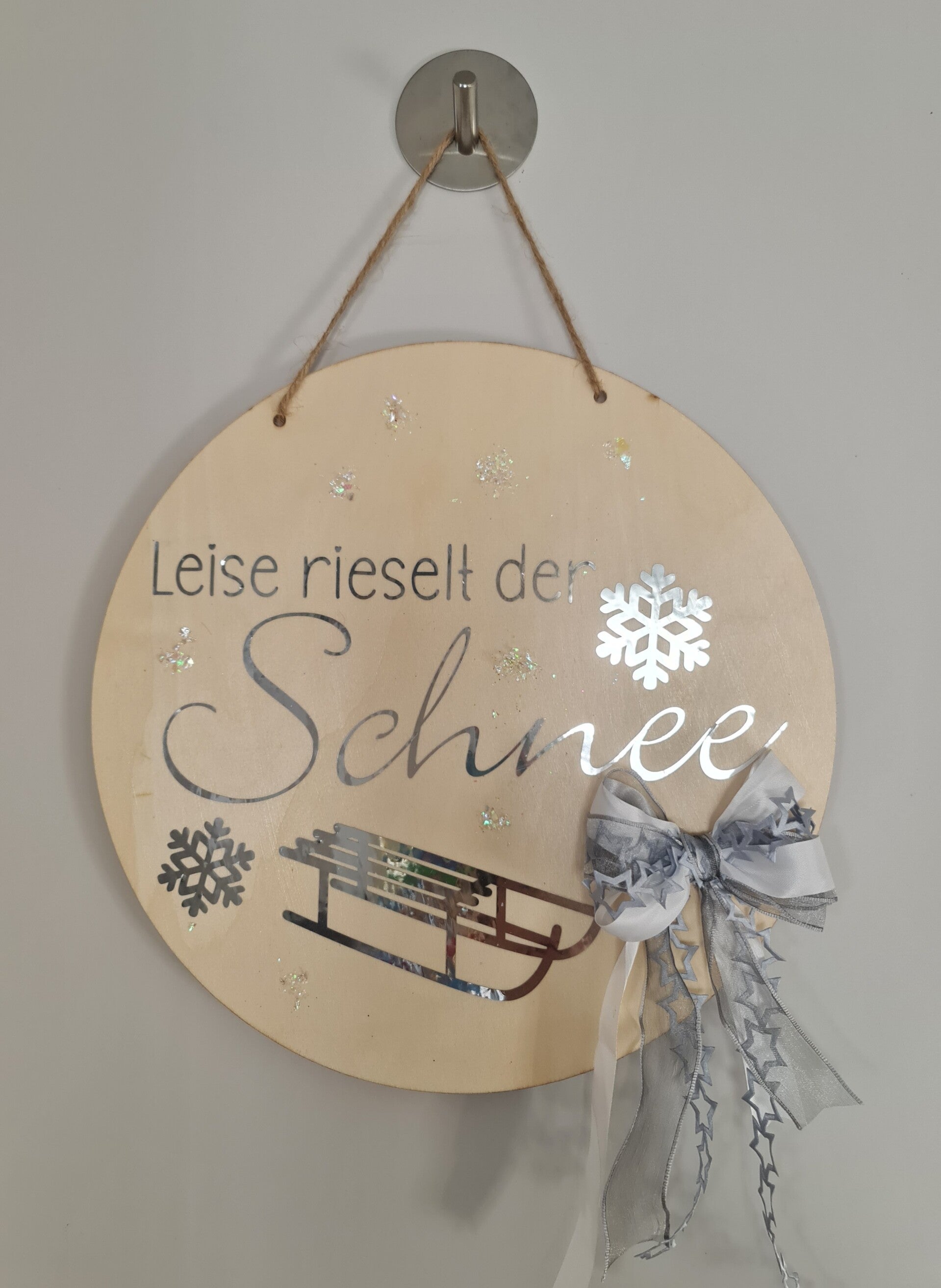 Dekoschild "Leise rieselt der Schnee"