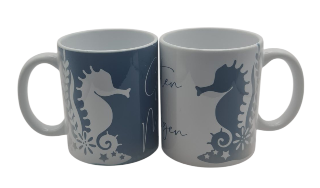 2er Tassen-Set Seepferdchen