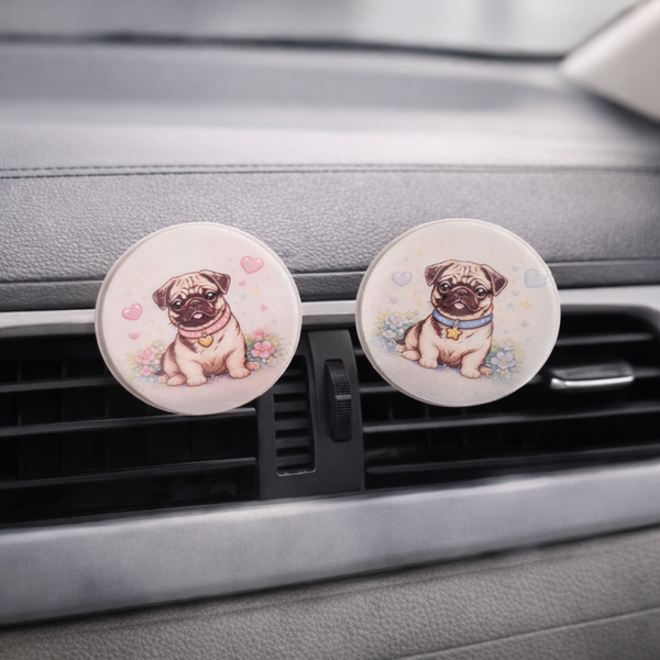 Mops Auto Duftstecker Rund