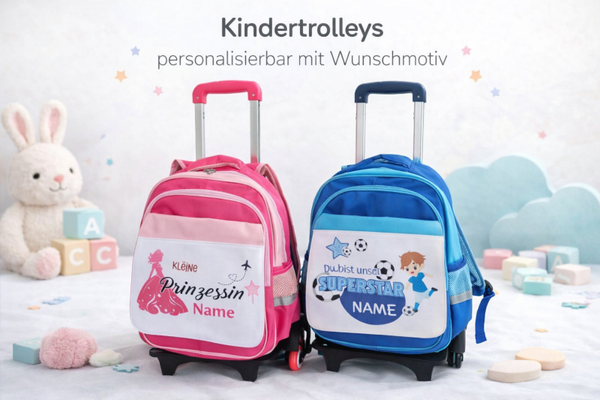 🧳 2-in-1 Kindertrolley mit abnehmbarem Rucksack – personalisiert