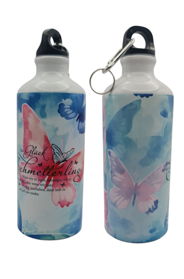 Alu Trinkflasche Schmetterling