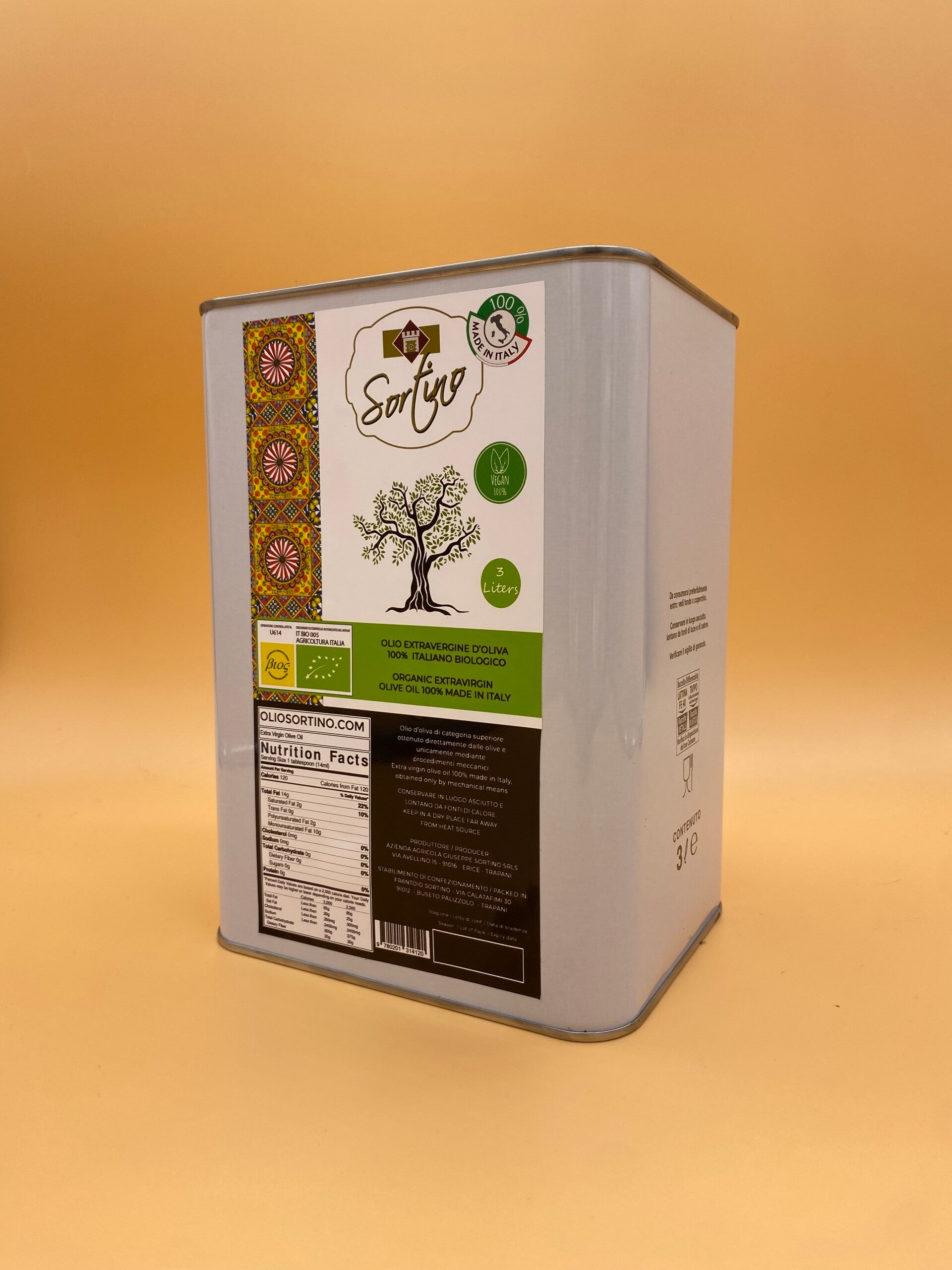 Lattina di olio extravergine Bio da 3 litri