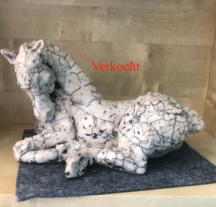 Paard in Raku - Verkocht