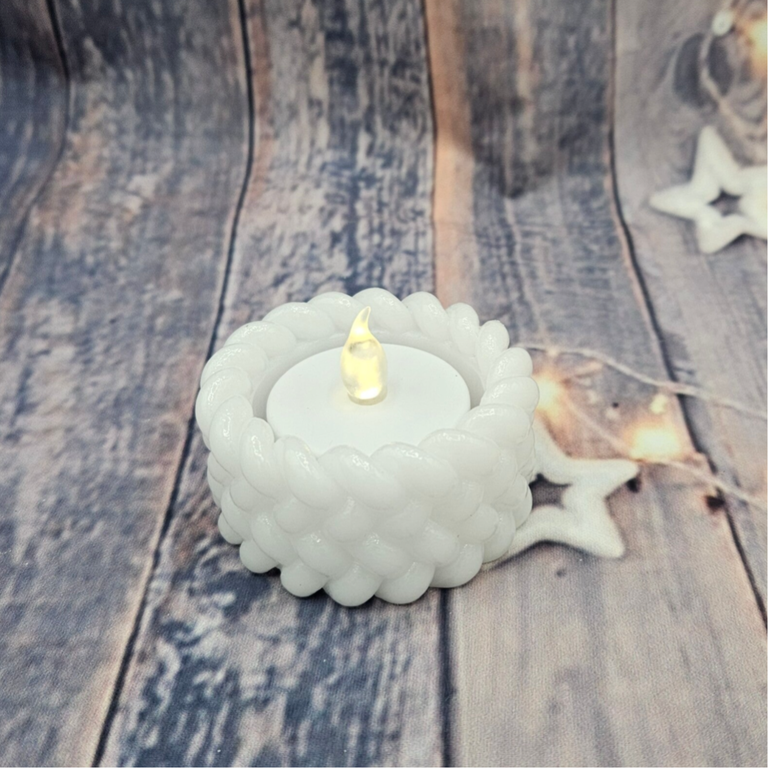 Teelichthalter Wolle