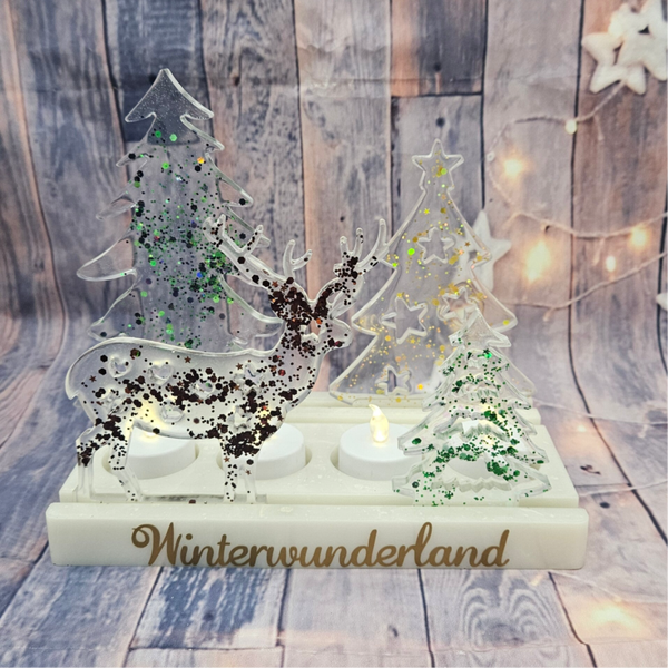 Winterlandschaft 4 Kerzen