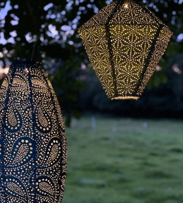 Lampion DIAMOND 28 cm - enkel groen