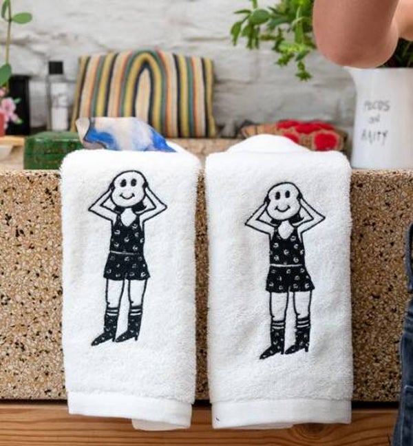 Set van 2 gastendoekjes SMILEY GIRL