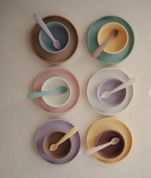 Kom met zuignap in pastelkleur - verschillende kleurtjes