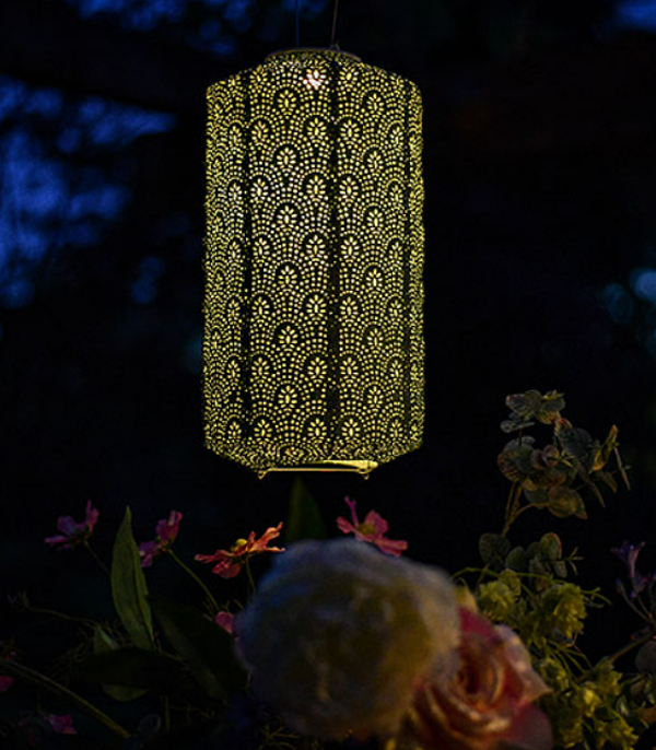 Lampion CILINDER 18 cm - enkel groen