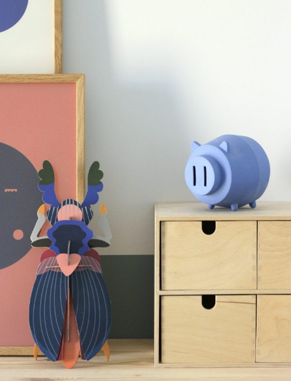 Spaarvarken LUCAS - enkel blauw