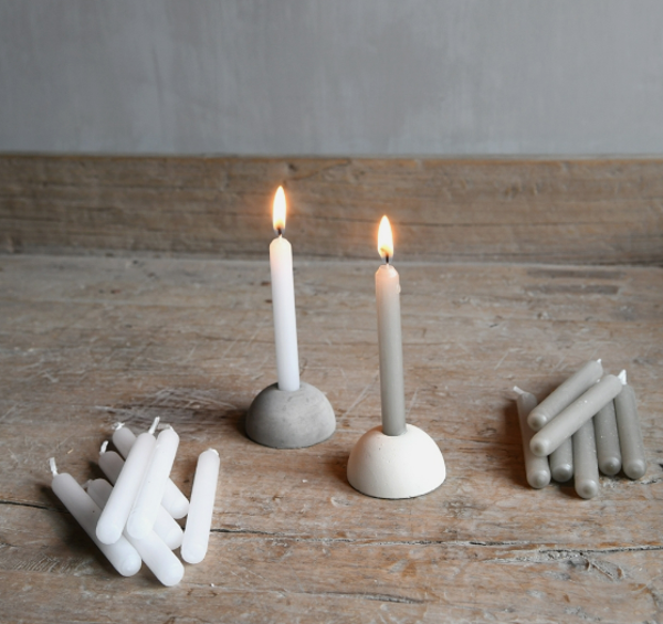 Minikaarsjes met kandelaar  - verschillende kleuren