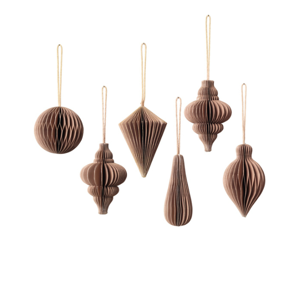 Giftbox met kerstdecoratie (6 stuks)
