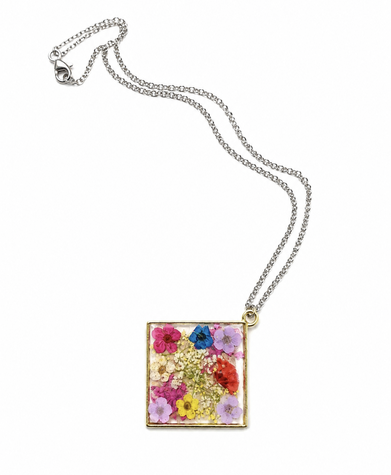 Collana artigianale con fiori