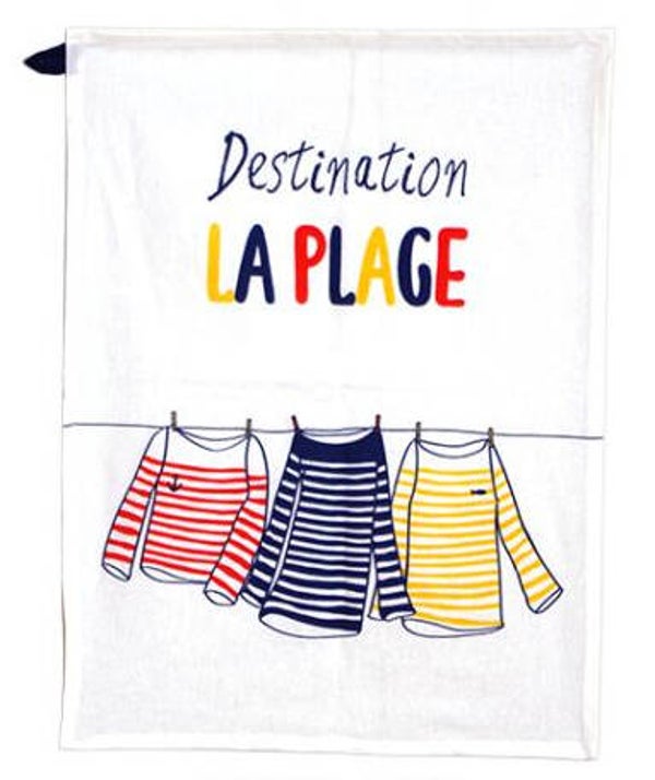 Torchon " Destination plage "