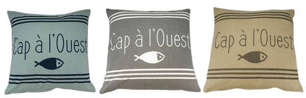 Coussin " Cap à l'ouest "