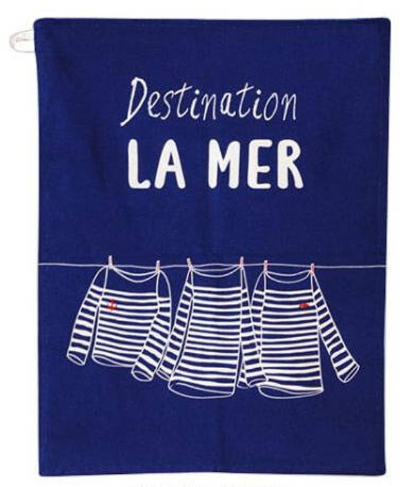 Torchon " Destination la mer "