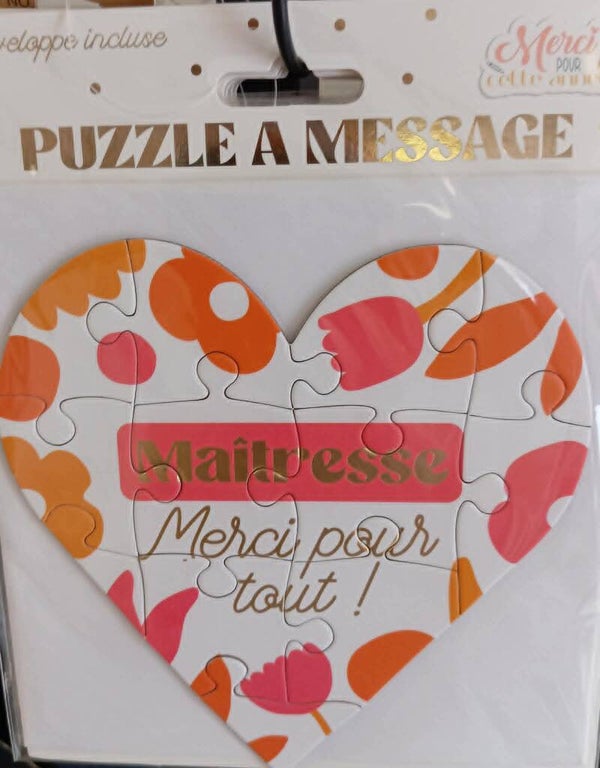 Puzzle - Carte Maîtresse merci pour tout !