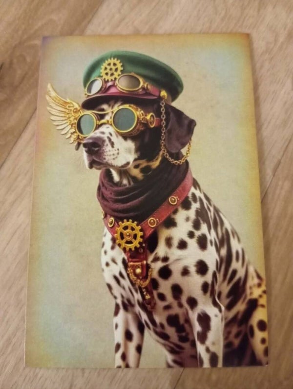 Carte Postale - Chien steampunck *16