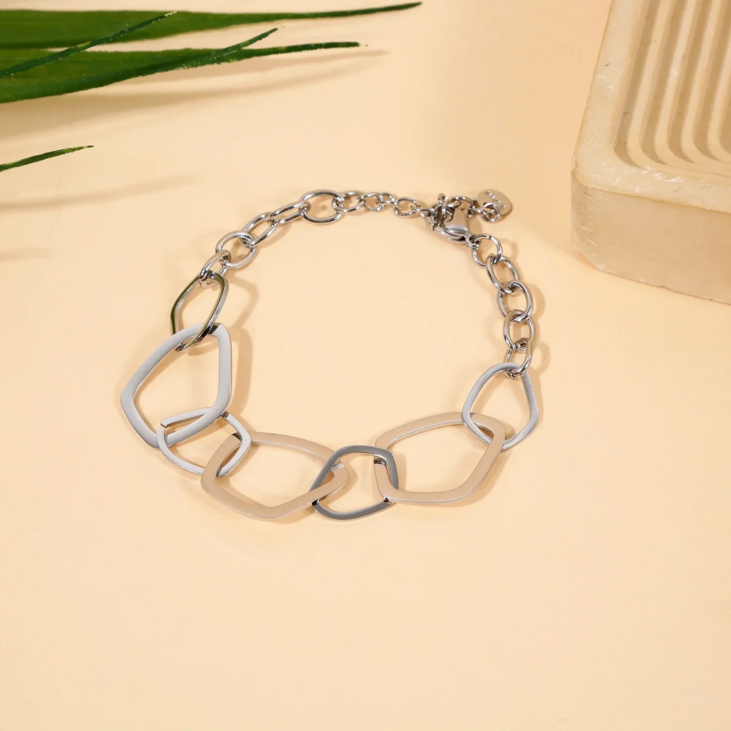 Bracelet en acier inoxydable blanc - BR4