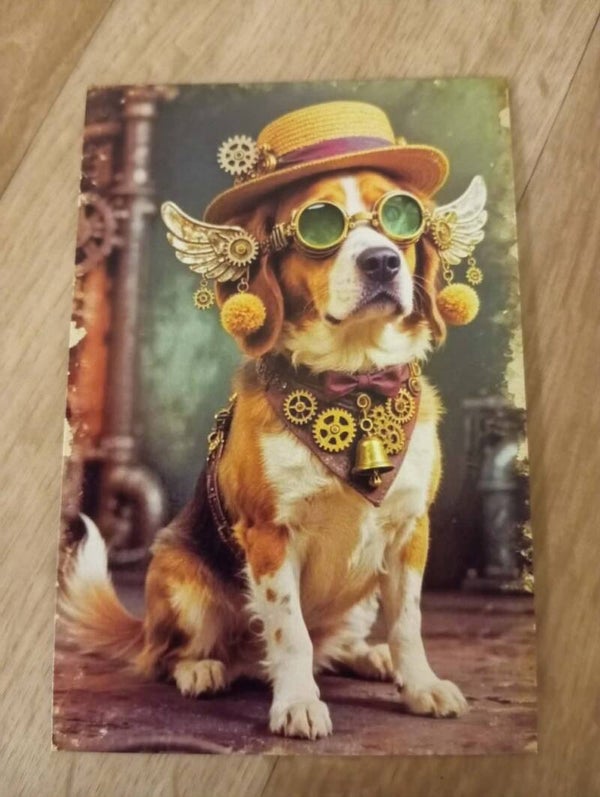 Carte Postale - Chien steampunck *19