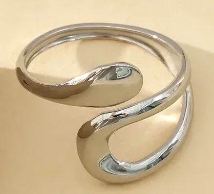 Bague en acier inoxydable blanc - B2