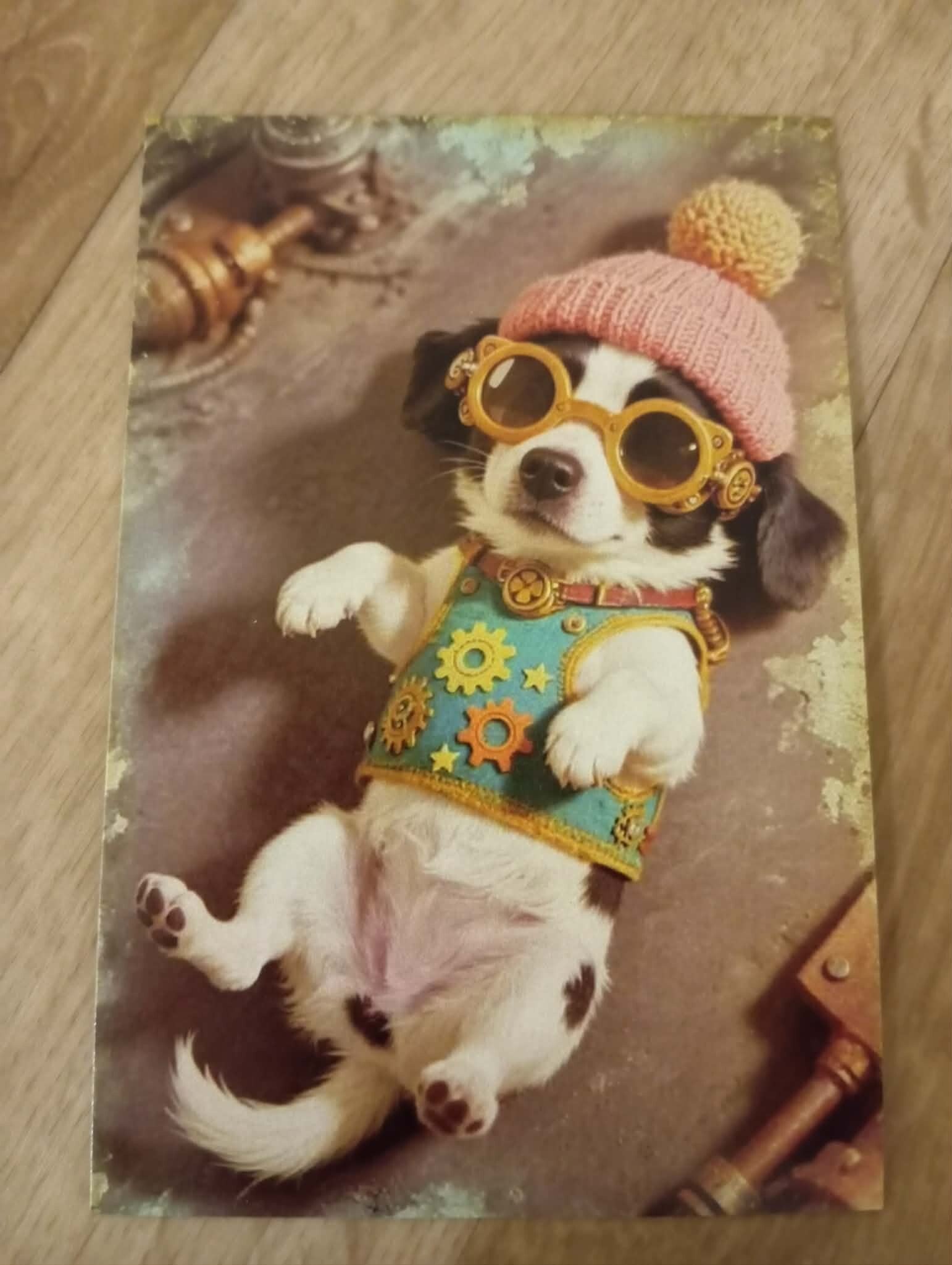 Carte Postale - Chien steampunck *10