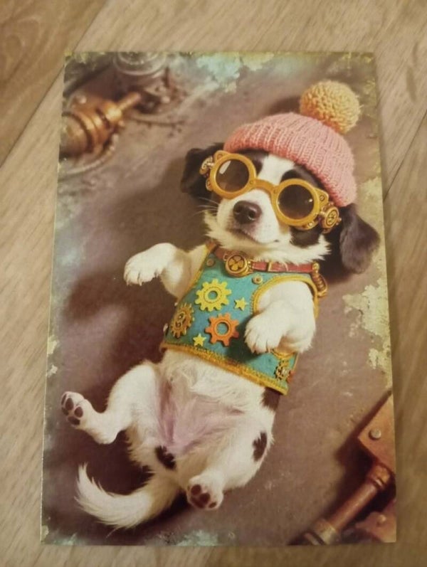 Carte Postale - Chien steampunck *10