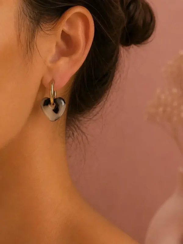 Boucles d'oreilles acier inoxydable et pampilles