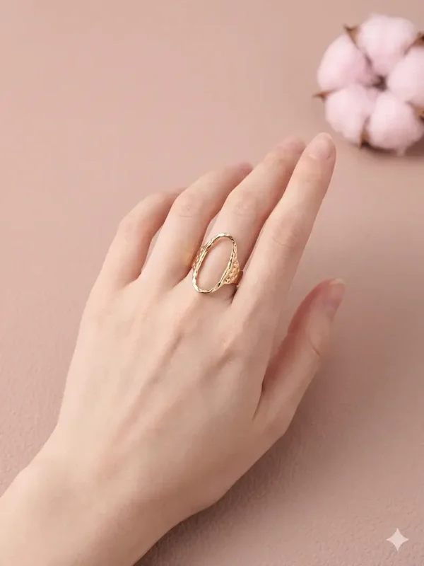 Bague en acier inoxydable jaune - B6