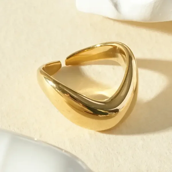 Bague en acier inoxydable jaune - B8