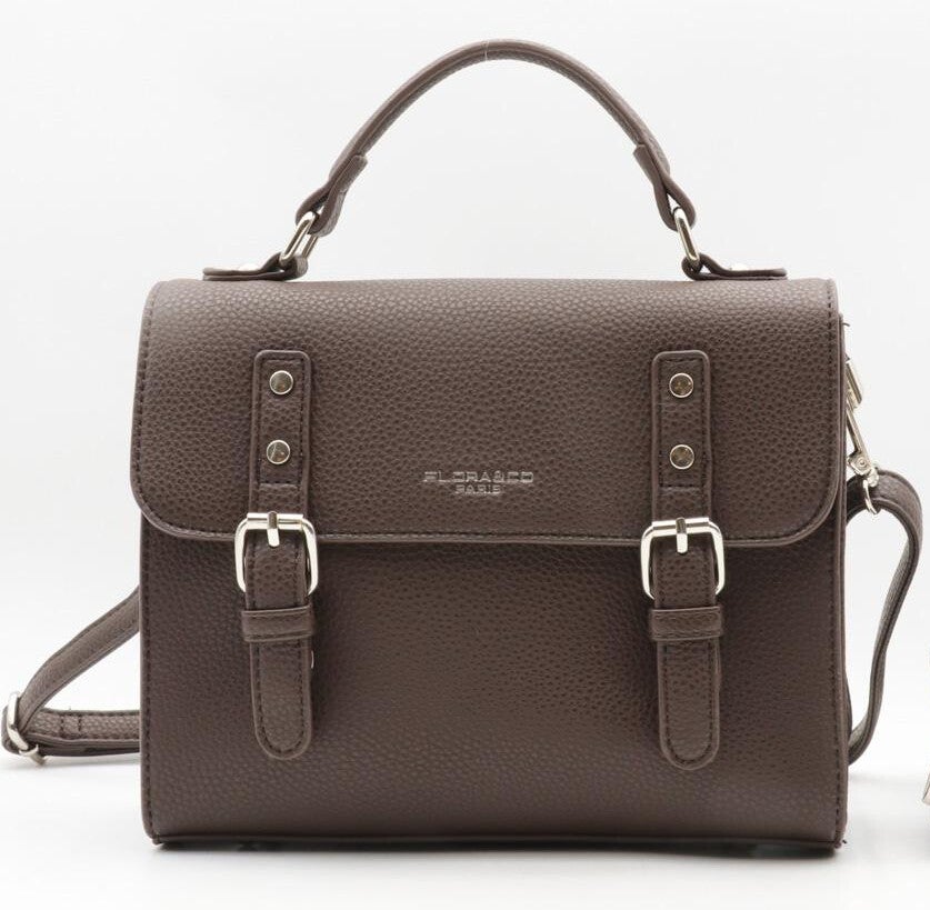 Sac à main cartable - Chocolat