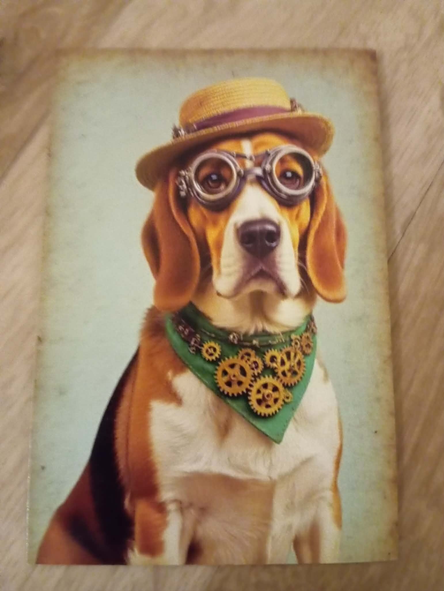 Carte Postale - Chien steampunck *15