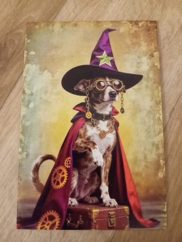 Carte Postale - Chien steampunck *11
