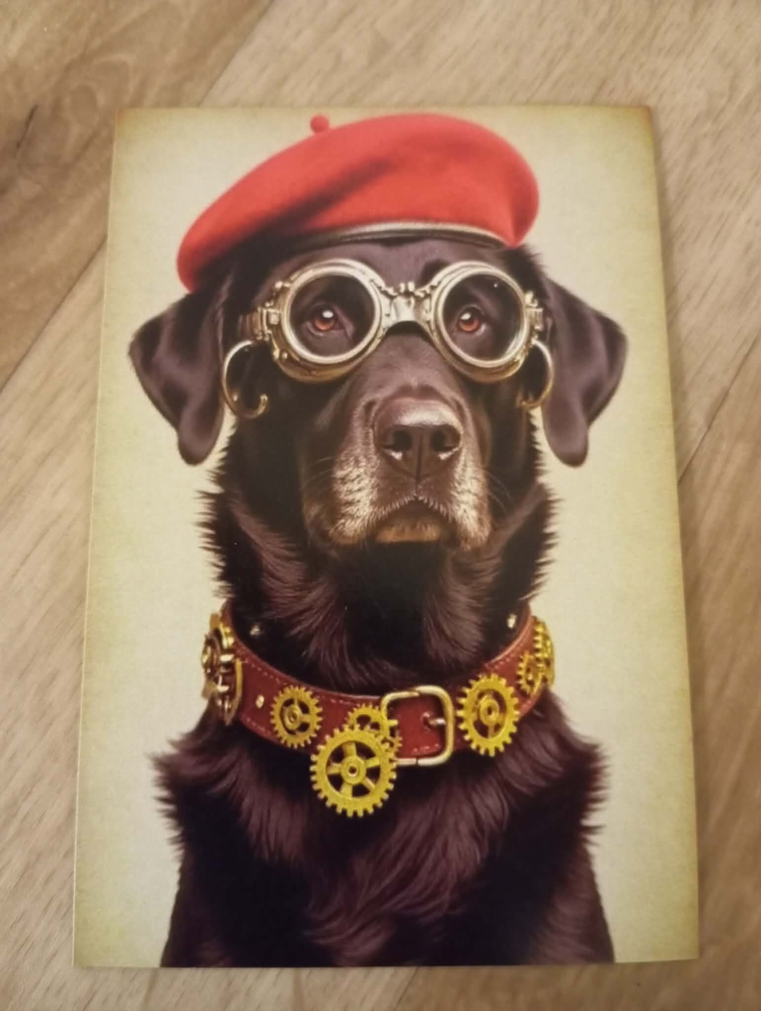 Carte Postale - Chien steampunck *14